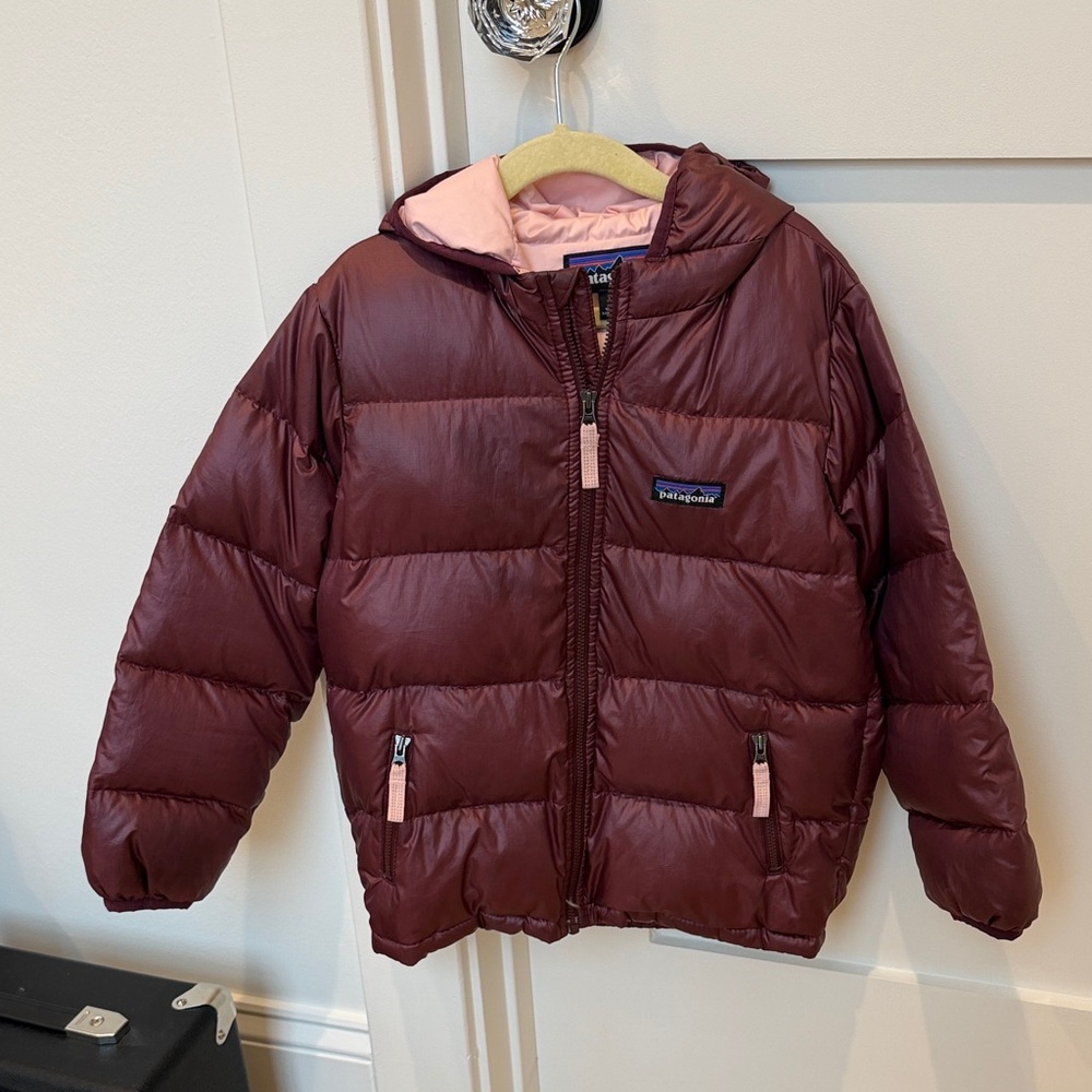Patagonia Kids Maroon Hi-Loft Puffer Jacket